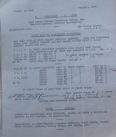 Price List Included with this whip