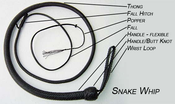 Parts of a Whip Snake Whip